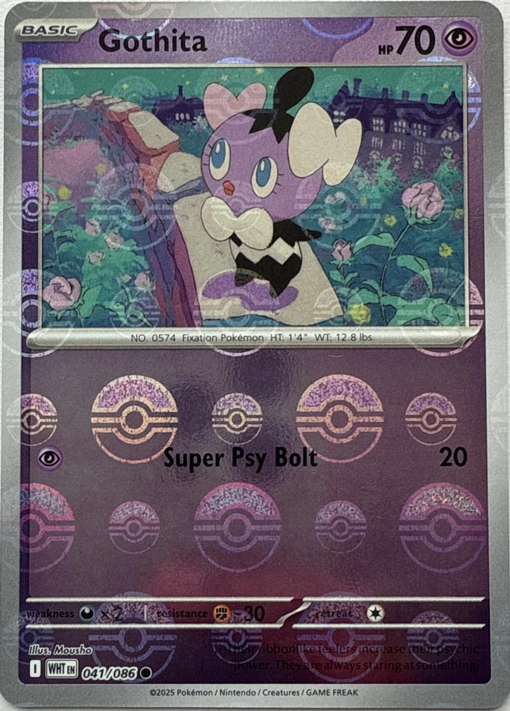 White Flare Gothita [Poke-Ball] Pokémon card